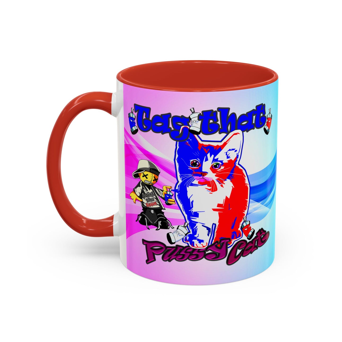 tag that - Accent Mug (light blue-pink wave)