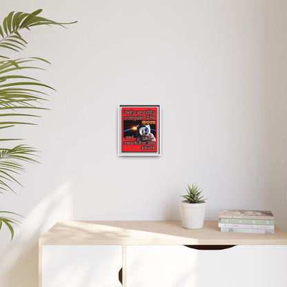 defy conquer reach - framed canvas art (red)