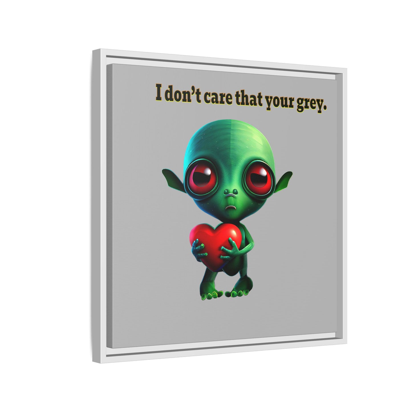 I don't care that your grey - framed canvas art (light grey)