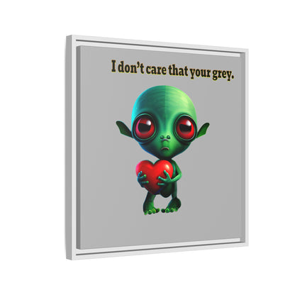 I don't care that your grey - framed canvas art (light grey)