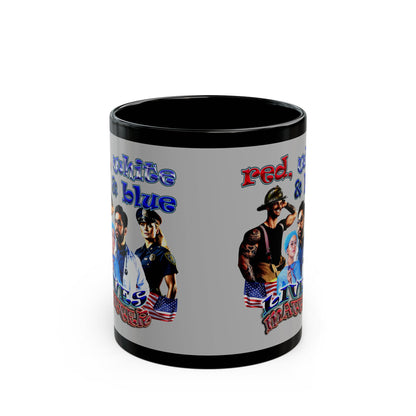 rw&b lives matter - Black Mug (light grey)