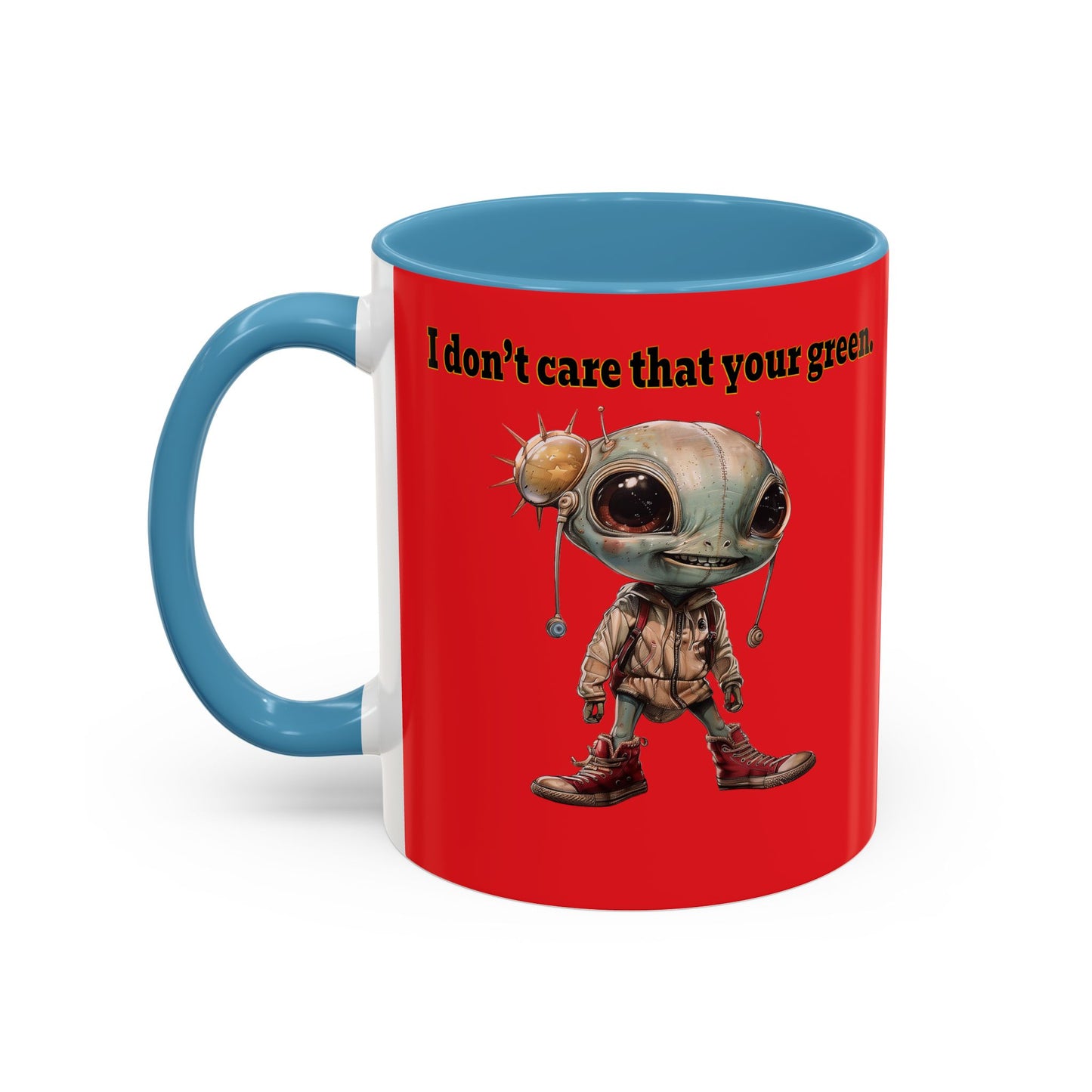 I don't care that your grey - Accent Mug (red)