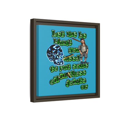 og - framed canvas art (turquoise)