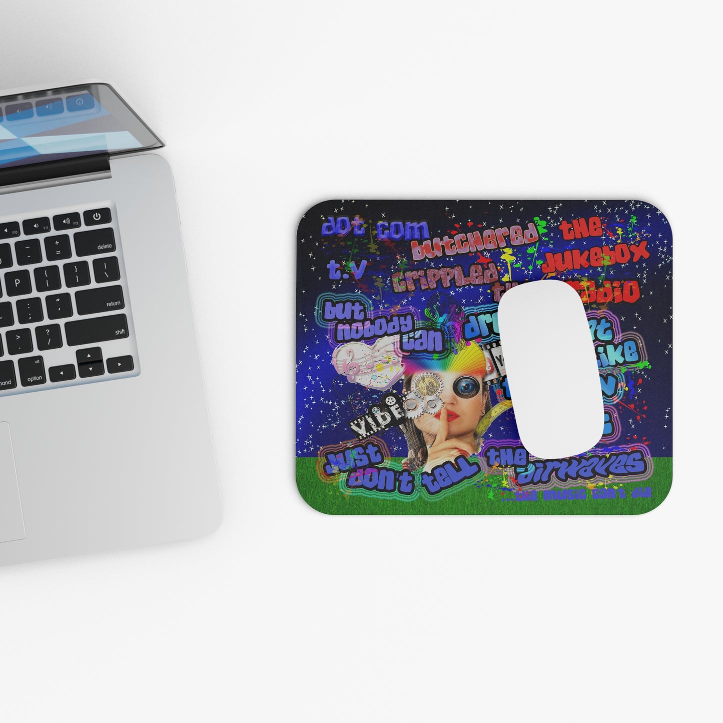 drop the beat - Mouse Pad (Rectangle) ('snoops' background)