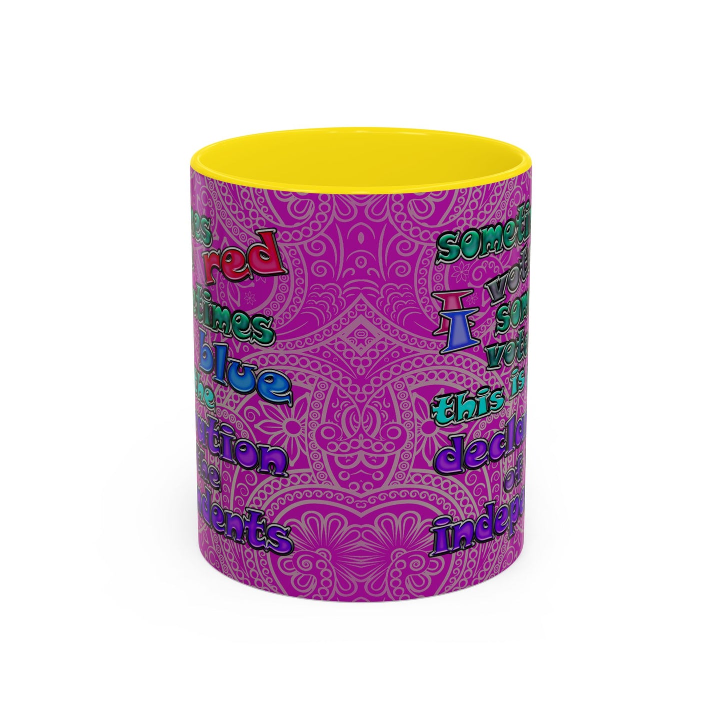 declaration of the independents - Accent Mug (pink swirl)