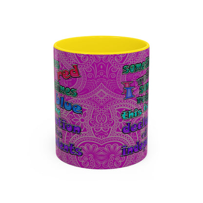 declaration of the independents - Accent Mug (pink swirl)