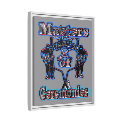 em cee squared - framed canvas art (grey)