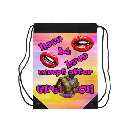 hoes b4 bros - Drawstring Bag (color blur)