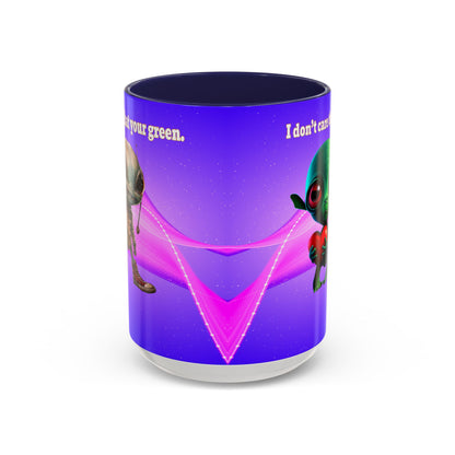 I don't care that your grey - Accent Mug (purple-pink wave)