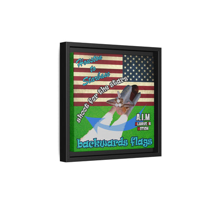 shoot for the stars - framed canvas art (green turf)
