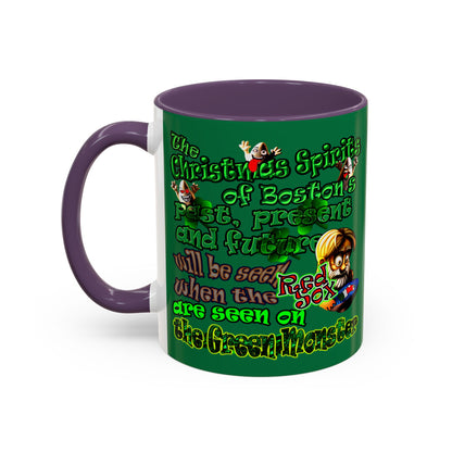 christmas spirits of boston - Accent Mug (dark green)