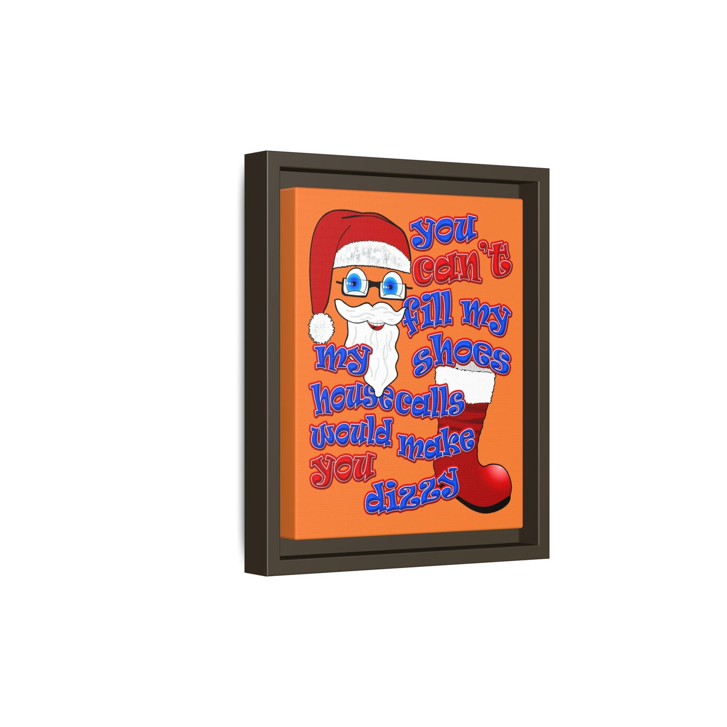 santa's shoes - framed canvas art (crusta)