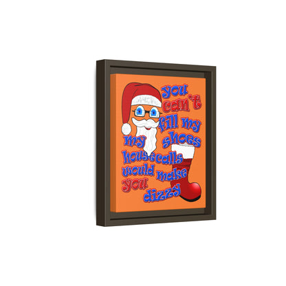 santa's shoes - framed canvas art (crusta)