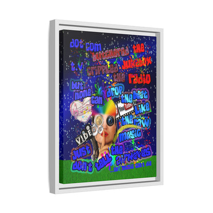 drop the beat - framed canvas art ('snoops' background)