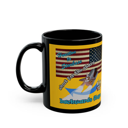 shoot for the stars - Black Mug (yellow)