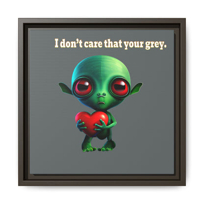 I don't care that your grey - framed canvas art (dark grey)