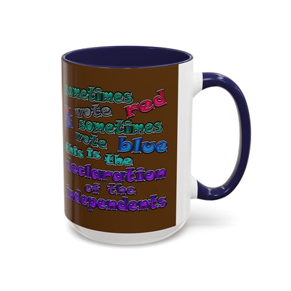 declaration of the independents - Accent Mug (brown)