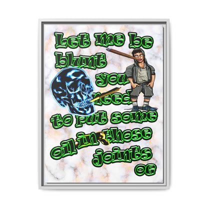 og - framed canvas art (white marble)