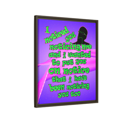 noticed you noticing - framed canvas art (purple-pink wave)