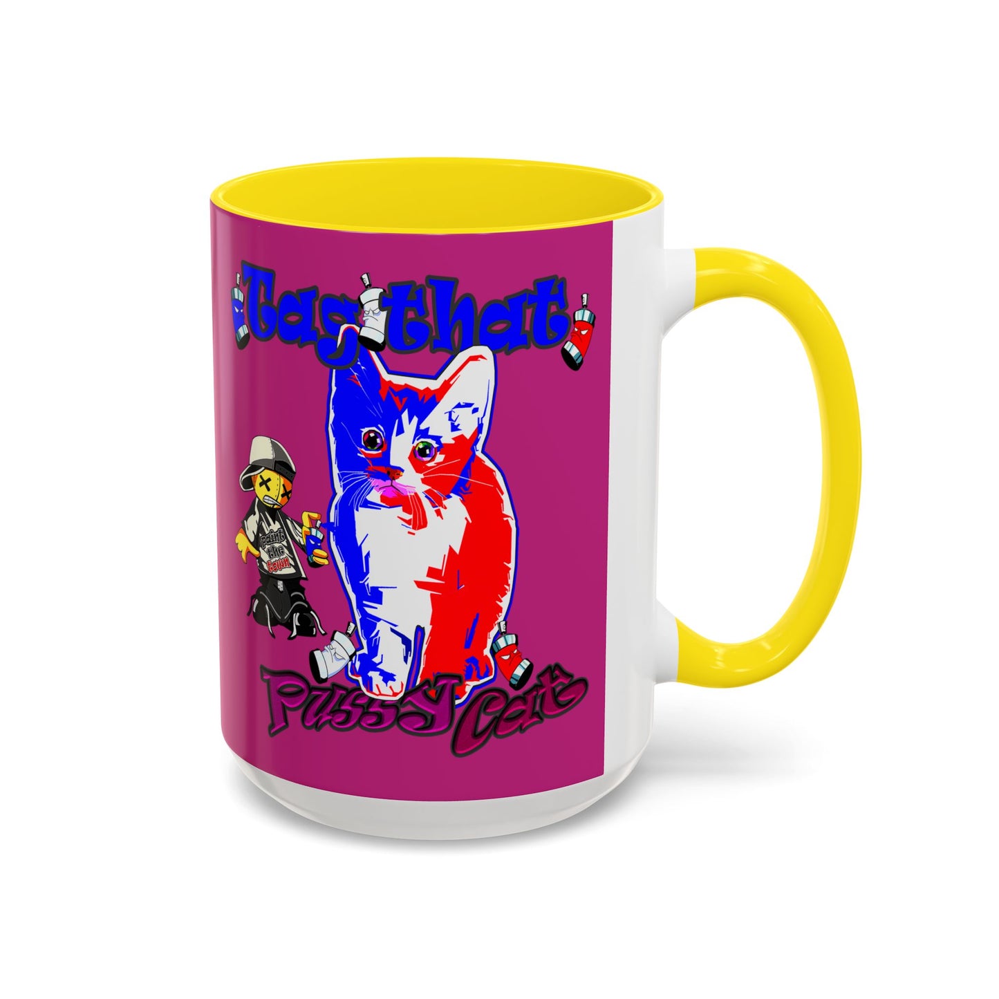 tag that - Accent Mug (pink)