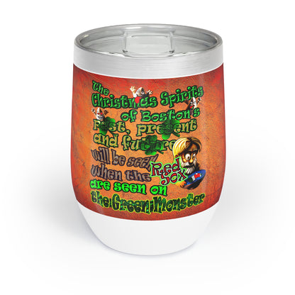 christmas spirits of boston - Chill Wine Tumbler (burnt orange)
