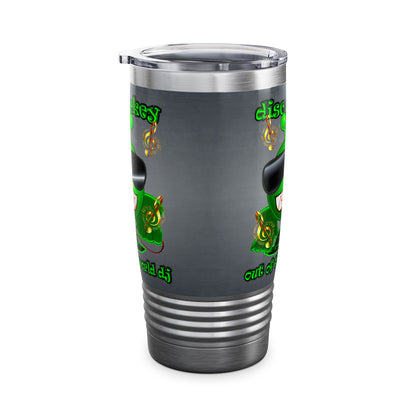 disc jockey - Ringneck Tumbler, 20oz (grey-light grey)