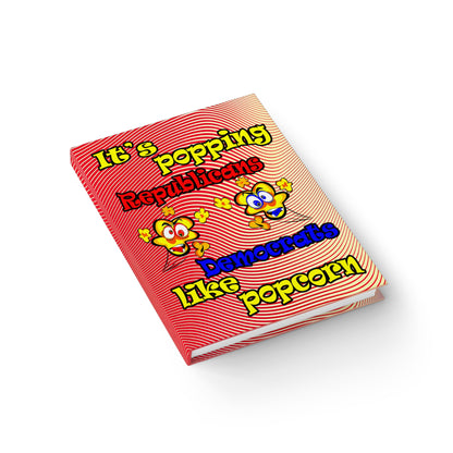 popping like popcorn - journal-blank (yellow-orange wave)