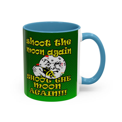 shoot the moon again - Accent Mug (logo green)
