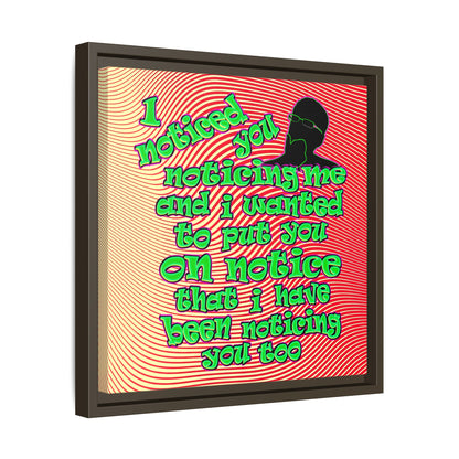 noticed you noticing - framed canvas art (yellow-orange wave)