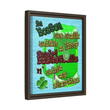 celtics logo - framed canvas art (faded blue)