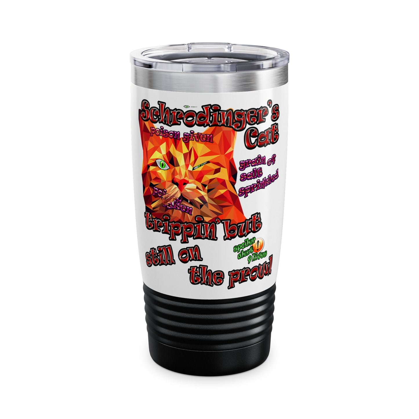 schrodinger's cat - Ringneck Tumbler, 20oz (white)