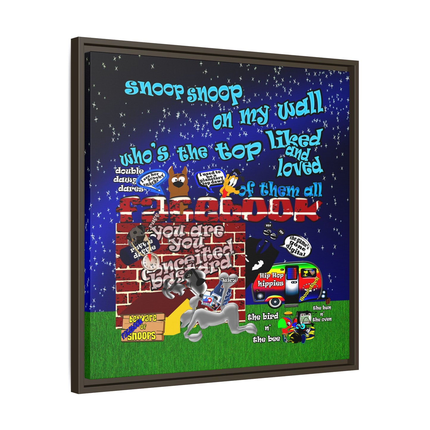 snoops - framed canvas art