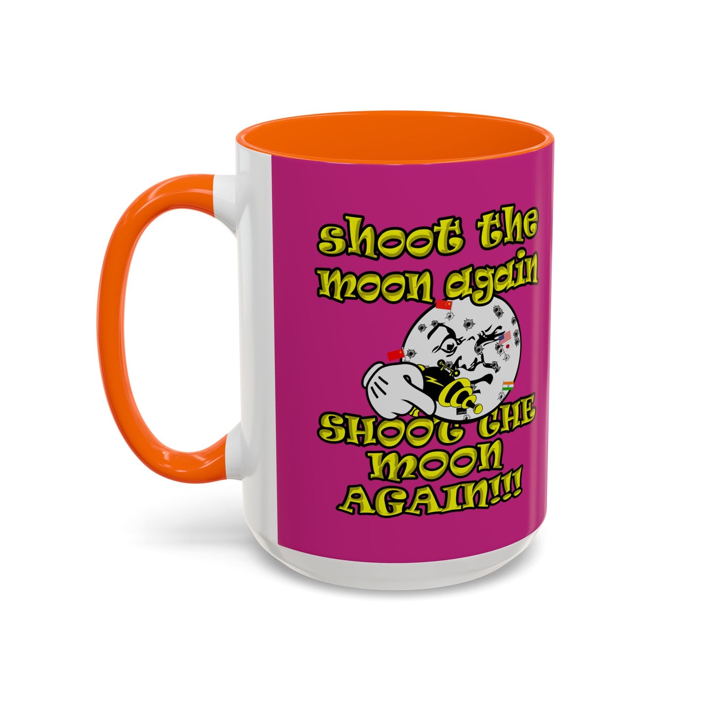 shoot the moon again - Accent Mug (pink)