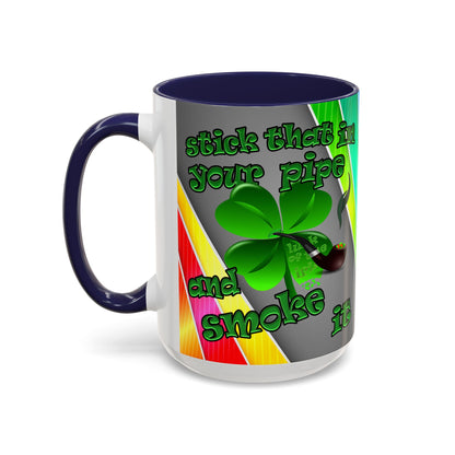celtics logo - Accent Mug (rainbow split)