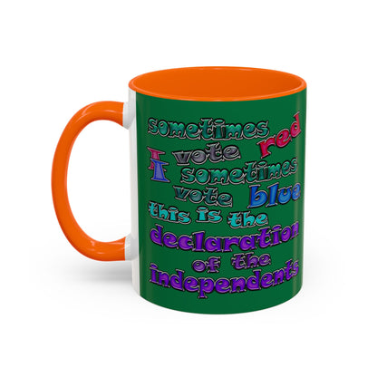 declaration of the independents - Accent Mug (dark green)