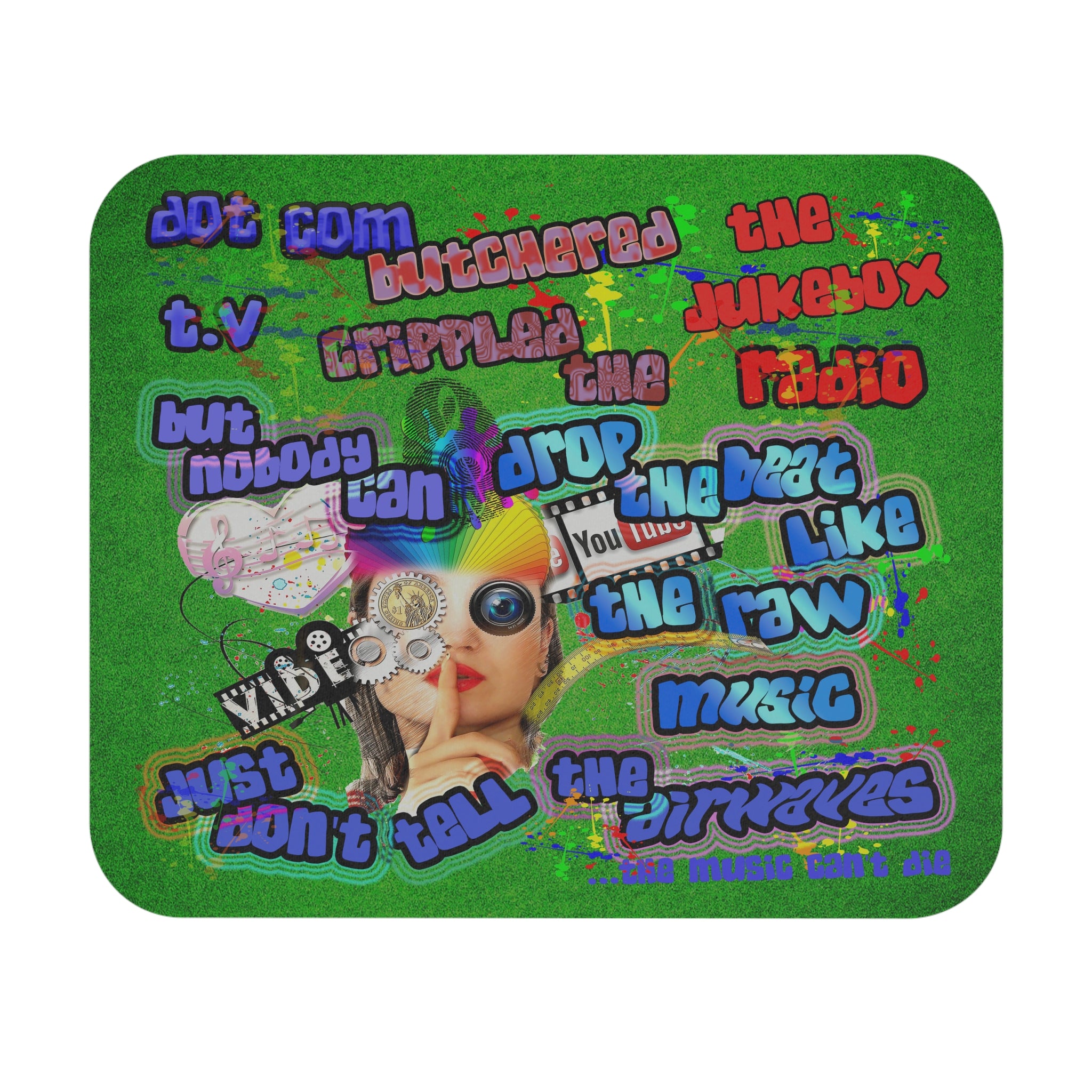drop the beat - Mouse Pad (Rectangle) (green turf)