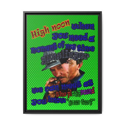 high noon - framed canvas art (logo green)