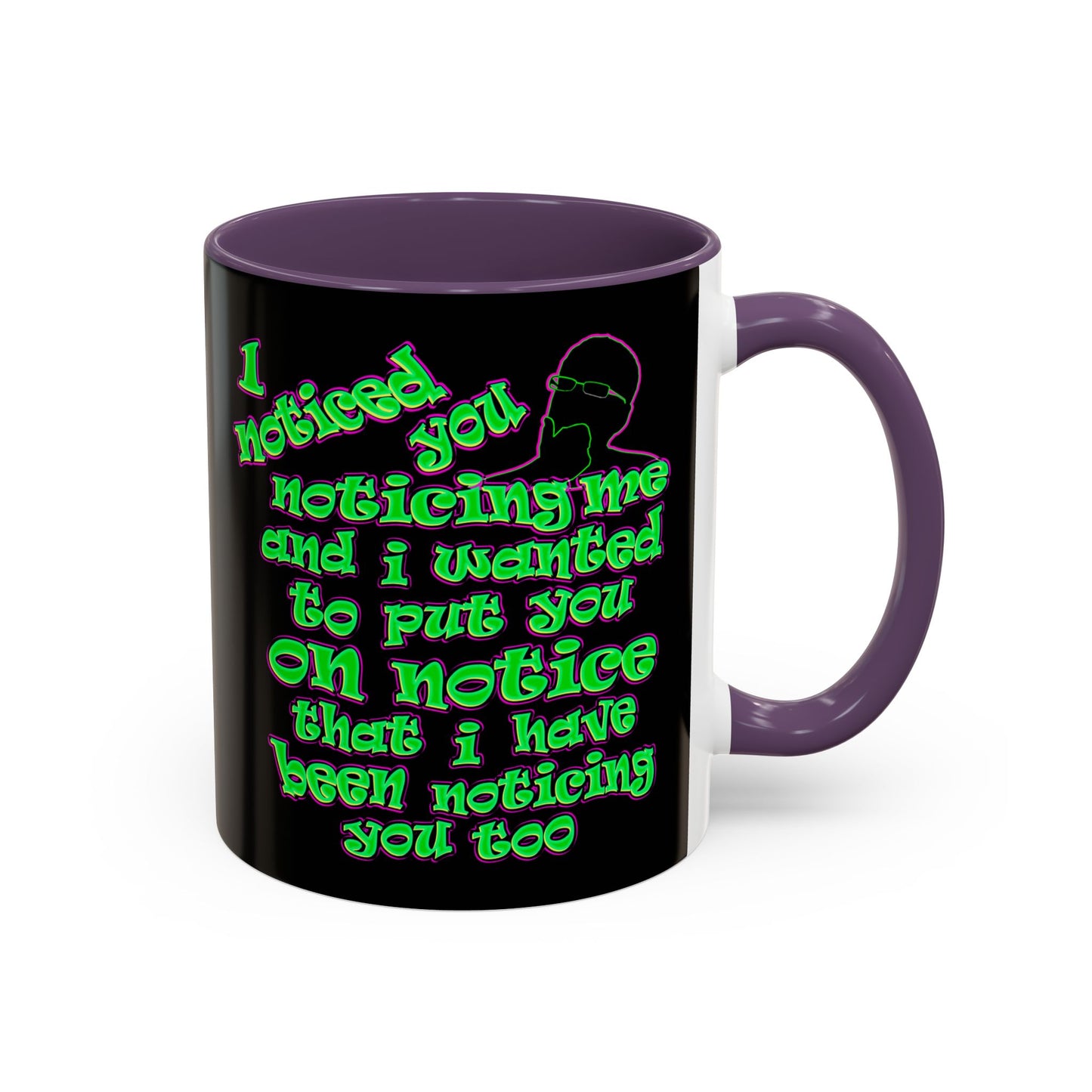 noticed you noticing - Accent Mug (black)