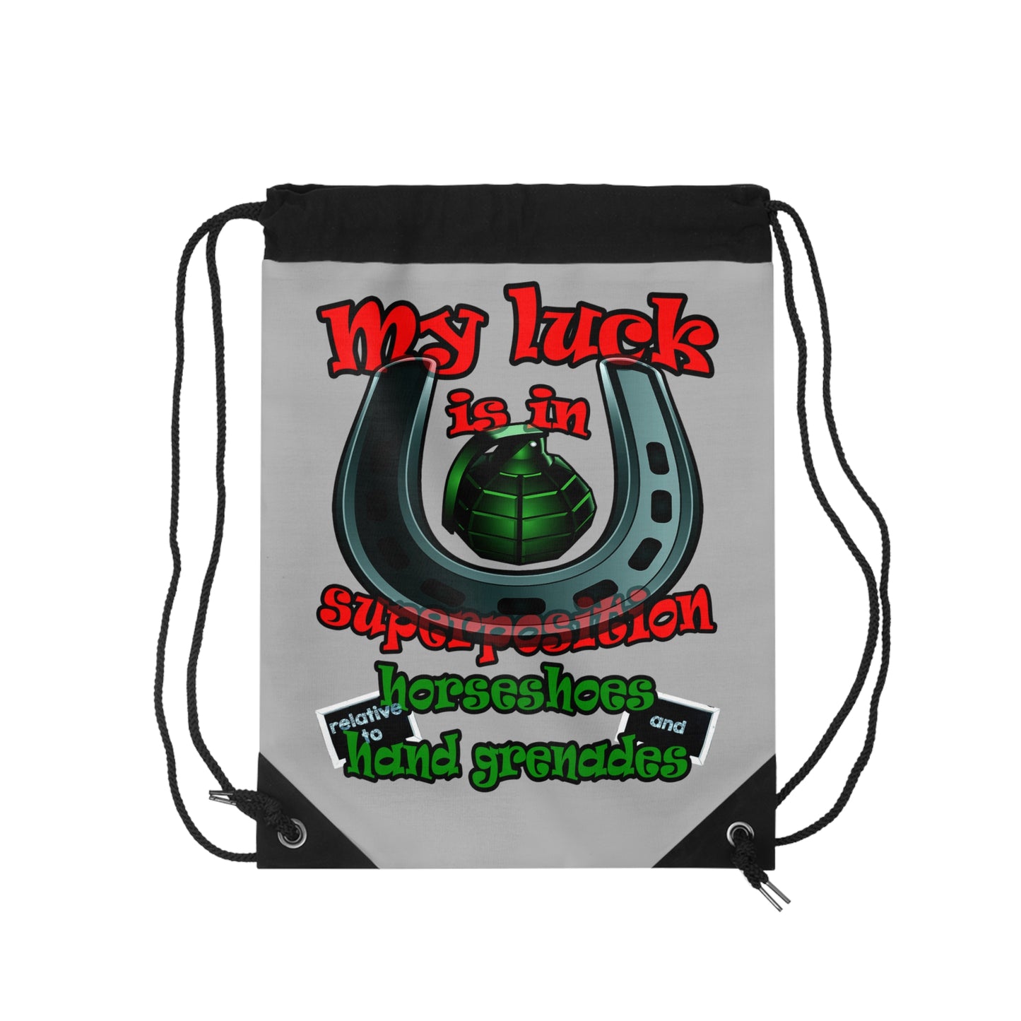 my luck - Drawstring Bag (light grey)