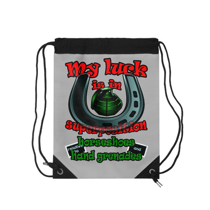 my luck - Drawstring Bag (light grey)