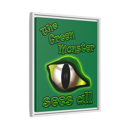 green monster - framed canvas art (dark green)