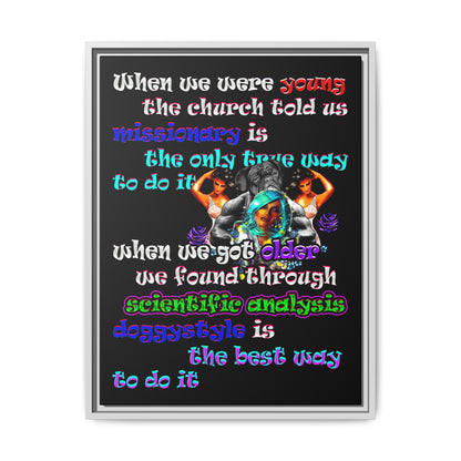 doggystyle - framed canvas art (black)