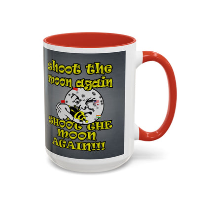 shoot the moon again - Accent Mug (grey-light grey)