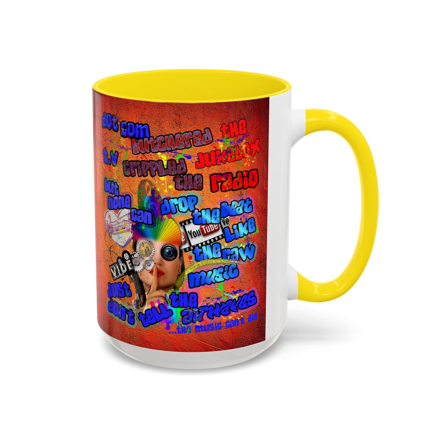 drop the beat - Accent Mug (burnt orange)