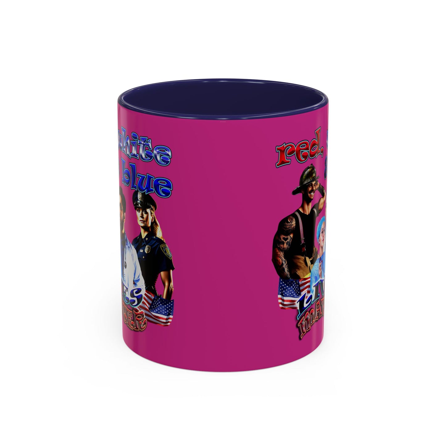 rw&b lives matter - Accent Mug (pink)