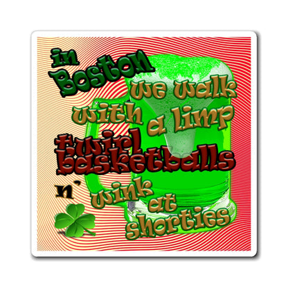 celtics logo - Magnets - (yellow-orange wave)