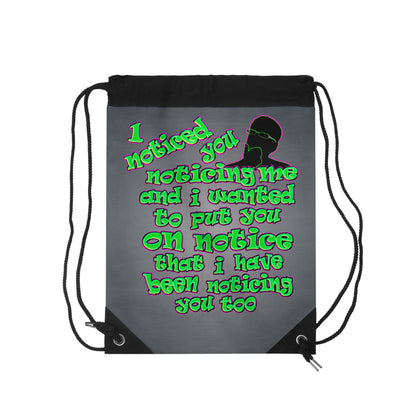 noticed you noticing - Drawstring Bag (grey-light grey)