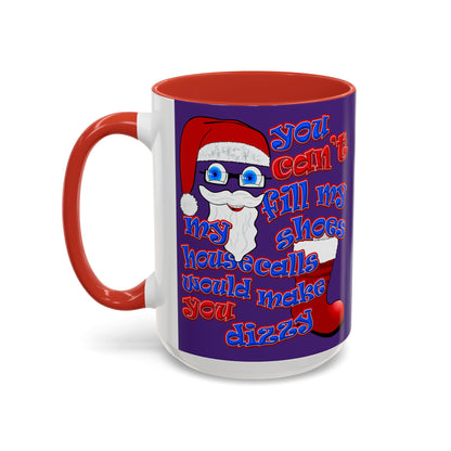 santa's shoes - Accent Mug (purple)