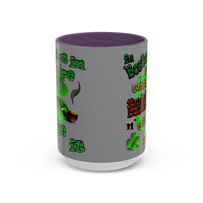 celtics logo - Accent Mug (grey)