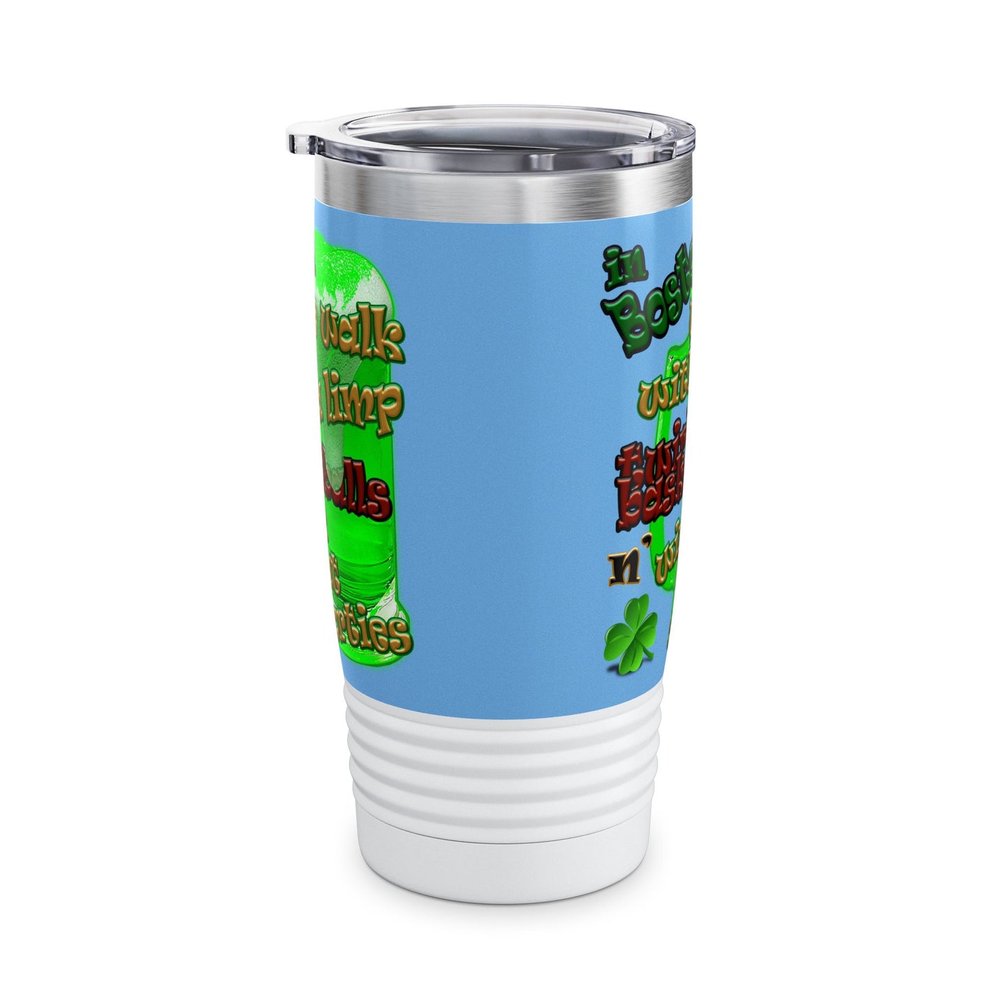 celtics logo - Ringneck Tumbler, 20oz (light blue)
